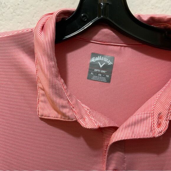 Callaway Men's Pro Spin Fine Line Stripe Short Sleeve Golf Polo XL - Picture 8 of 8